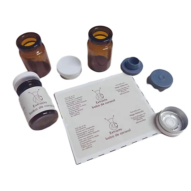 Ready Stock Available RTS Amber Color 10ml Bottle 5ml Brown Vial Glass with Rubber Stop and Cap Vial Labels