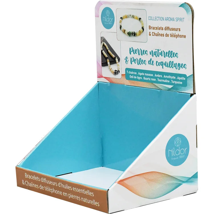 Custom Desktop PDQ Display Box String Paper Rack for Retail Jewelry Custom Jewelry Paper Display Stand
