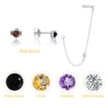 F0558 Abiding Fine Jewelry Cheap Wholesale Multi Natural Gemstone Pure 925 Sterling Silver Huggie Stud Combination Earrings