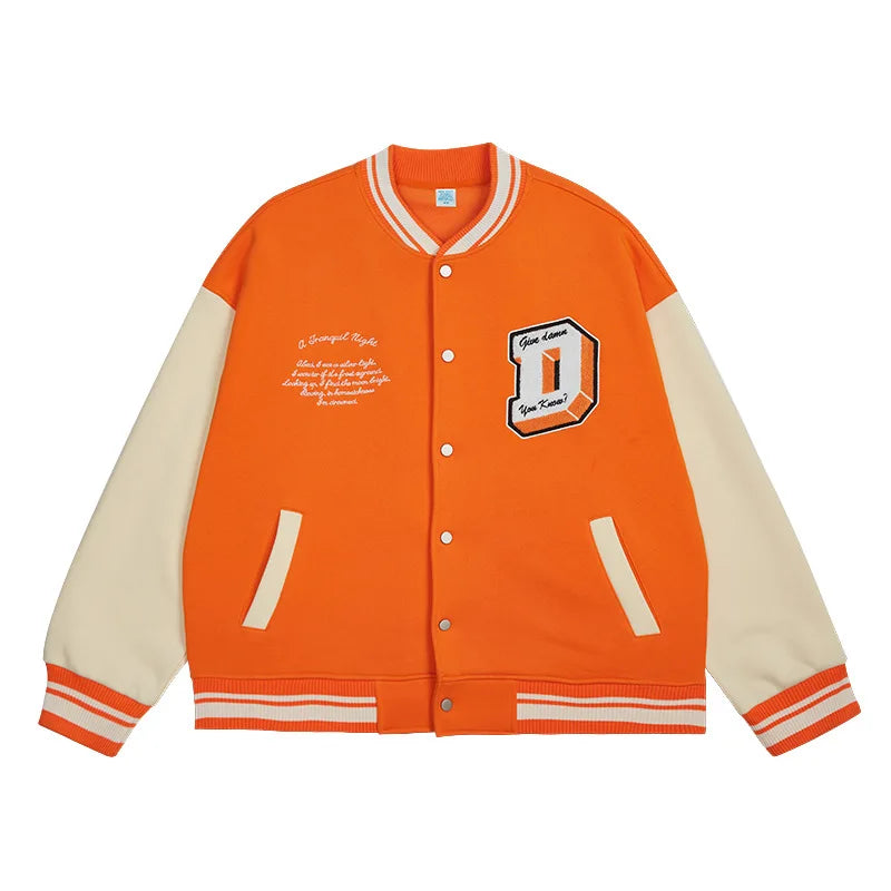 2022 Custom Logo Chenille Patches Varsity Baseball Jacket Stand Collar Letterman Bomber with Custom Logo