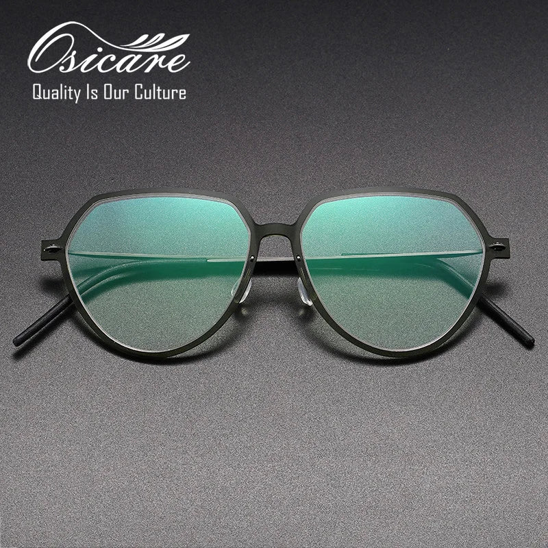 Osicare Luxury Brand Classic Wholesale Custom Logo Mixed Nylon Reading Designer Eyewear IP Titanium Eye Glasses Frame Eyewear