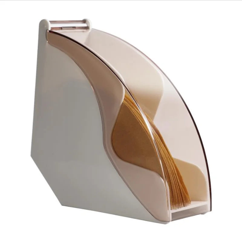 Hot Seller 2025 Acrylic Coffee Filter Holder Coffee Filter Box with Dustproof Cover Filter Paper Holder for Home/Coffee Shop