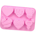 HY Heart Love Shape Cupcake Tray DIY Silicone Mold Baking Pan for Soap