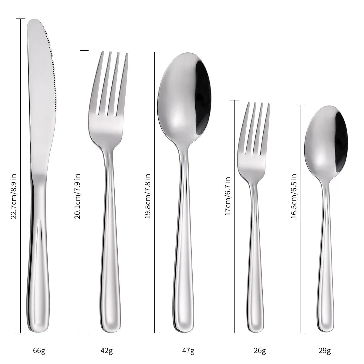 New Design Fluted Handle Gold Cutlery Set Stainless Steel 5Pcs Utensils Set Fork Spoon Wedding Flatware Set