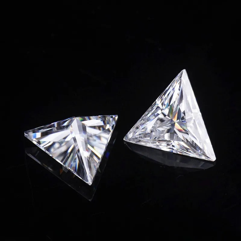 SICGEM Wholesale Triangle Cut VVS1 D Color Loose Moissanite Stone 3*3 mm to 10*10 mm Size
