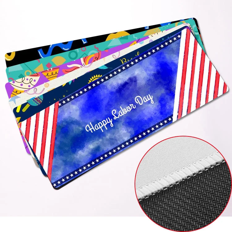 Sublimation Mouse Pad 3mm 35*60cm Large Mousepad Mouse Pad Sublimation Blank With Stitched Edge White Game Mousepad