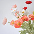 SZ Artificial  Flower Poppy Silk Flower Small Poppy Home Decoration Wedding Layout Photography Ornament Green  Flower Wholesale