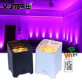 VSHOW WBRF0606 6pcs with case 6x18w RGBWA UV Battery Powered Led Par Light Wifi Dmx Wireless Control Led Uplights DJ Lighting