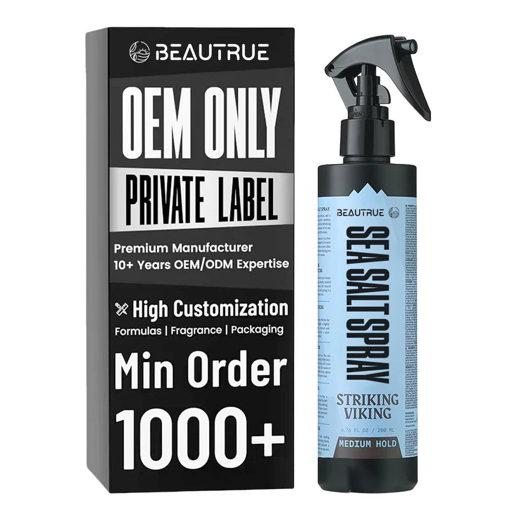Factory Wholesale Sea Salt Spray Hair Texturizer Volumizing Styling Mist Shiny Beach Waves Natural Look OEM ODM Private Label