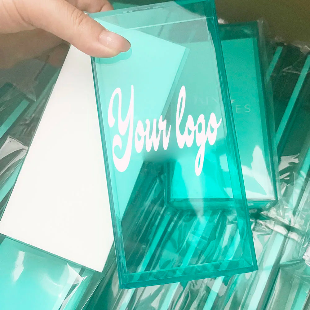 Custom logo Acrylic Lash Pallet with Cover Eyelash Custom Lash Tile Tray Eyelashes Extensions Tool Hot Selling Eyelash Pallet