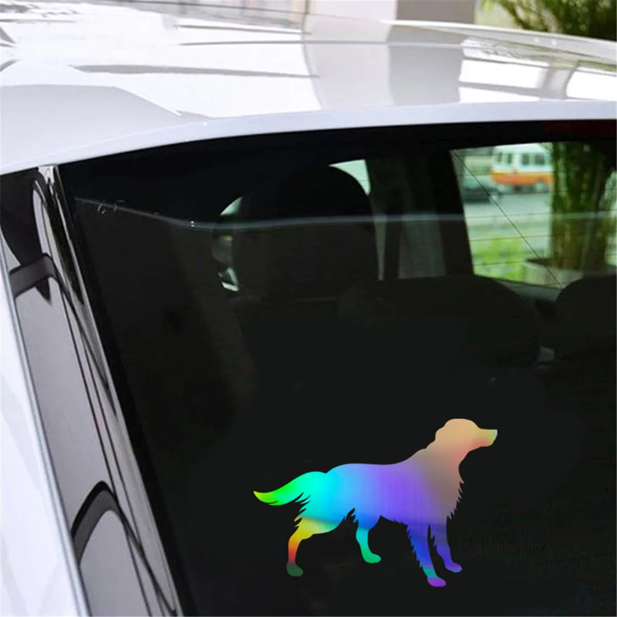 Dog Waiting Funny Car Laser Sticker Laptop Window Vinyl Wall Truck Glass Bumper Decal Gift Die Cut Decals Laptop Window Glass