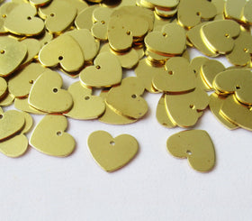 Love Heart Charms 12x11mm Brass Blank Charm for Bracelet Earring