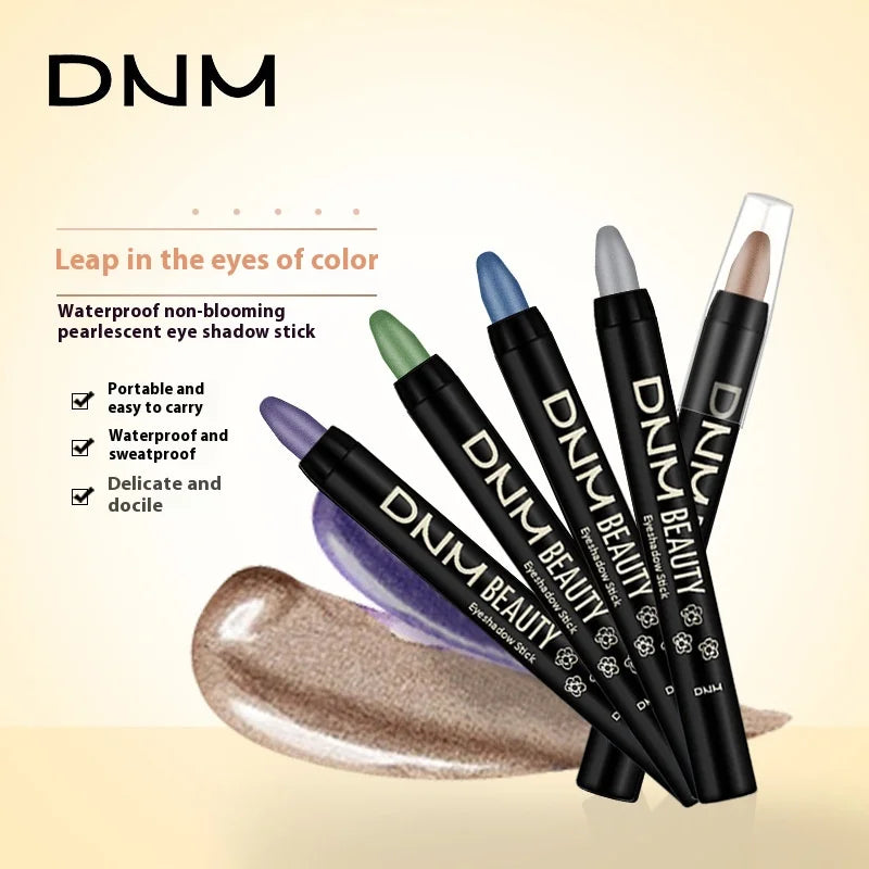 Matte Waterproof Silkworm Pen Makeup Colorful Pearlescent Eye Highlight Stick Rotating Eyeshadow Pencil