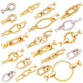 Trendy Clip Lock Links Open and Close Round Donut Jewelry Spring ClaspReal Gold 18K Plated Handmakes Components Supplies S23
