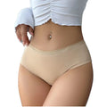 Low-Rise Cotton Ladies Underwear Plus Size Solid Color Briefs Antibacterial Seamless Design ODM Wholesale Factory Thin Everyday