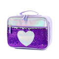 Back to School Insulated Lunch Bag Fiambrera Para Ninos Durable Material Bento Lunch Bag with Shiny Sequin