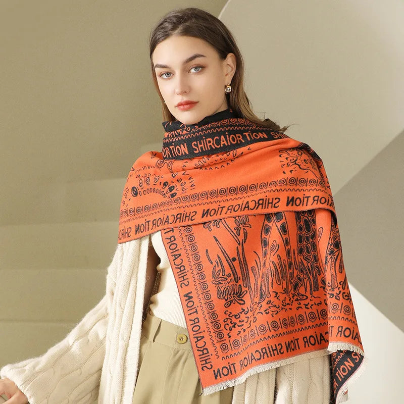 GLS034 Custom Made Ladies Scarf Soft Winter Scarf Long Style Soft Fashion for Women