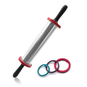 Wholesale Kitchen Baking Tool Stainless Steel Dough Roller Cookie Thickness Adjustable Rolling Pin