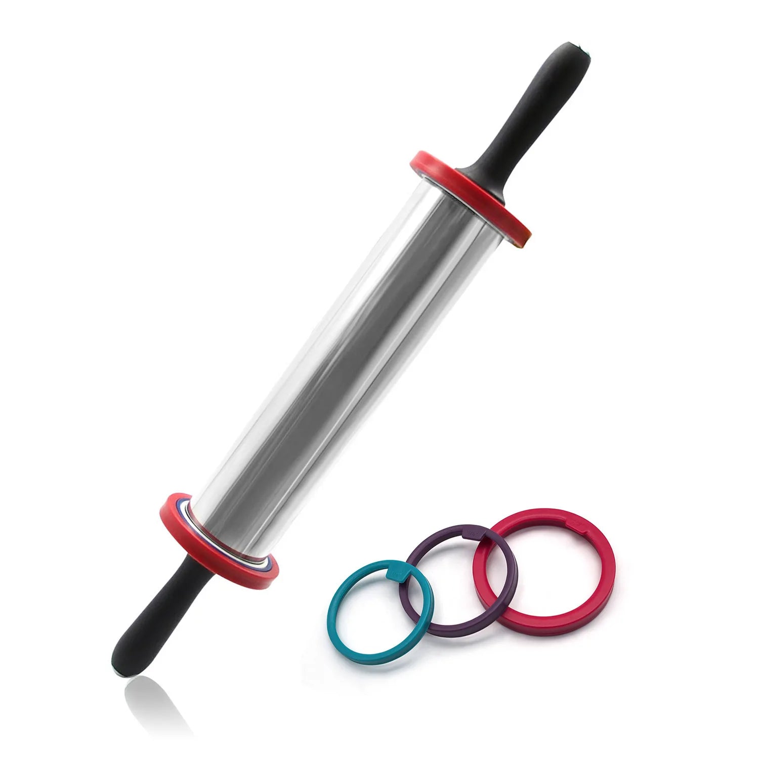 Wholesale Kitchen Baking Tool Stainless Steel Dough Roller Cookie Thickness Adjustable Rolling Pin