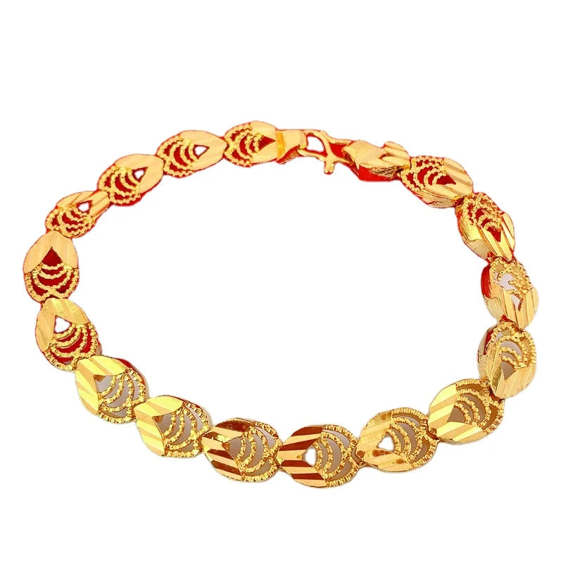 Dubai Brass Platedexquisite Good Quality Plated Bracelet Gold Platedeuro Jewelry Women