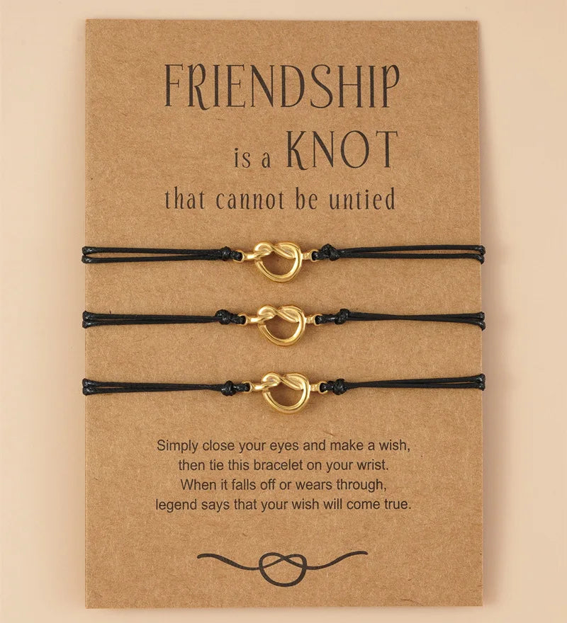 Stainless Steel Friendship Is a Knot That Cannot Be Untied Knot Bracelets for Friends