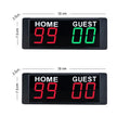 Plug-in Use Lightweight Portable Digital Score Board 1.5 Inch Red Green Digit Display Mini Scoreboard with Remote Control