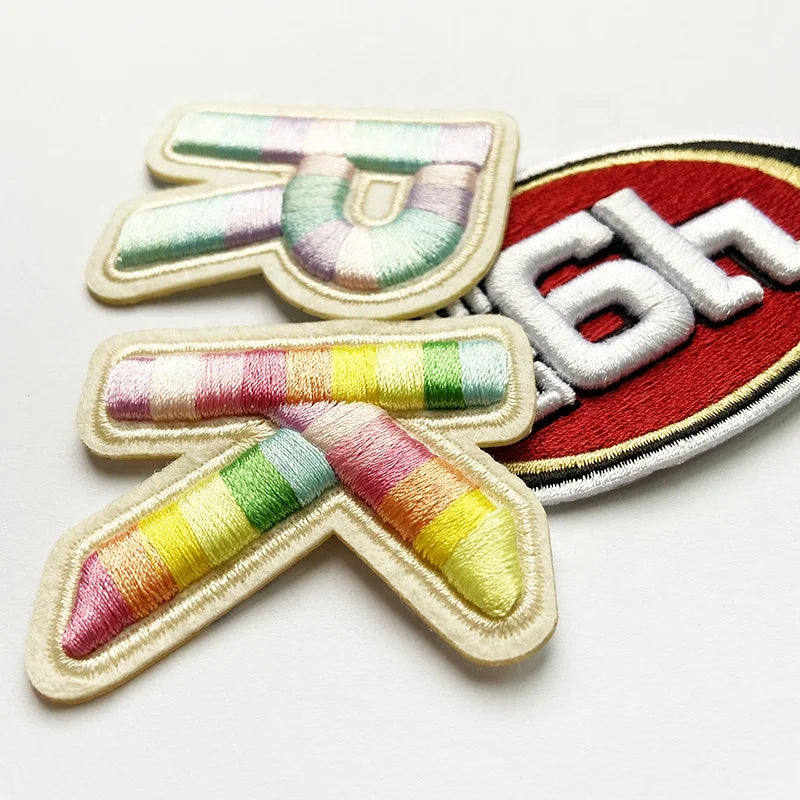 High Quality Custom Patch Embroidered Badges 3D Puffy Embroidery DIY Iron on Patch Logo Patches for Hat/jeans Team Uniform