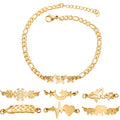 Trendy Non Tarnish 18K Gold Silver Plated Charm Elephant Moon Star Heart Butterfly Women Stainless Steel Bracelet Jewelry
