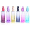 Colorful 20ml in Stock Empty Perfume Bottles for Sale Square Clear Glass Spray Bottle for Perfumes
