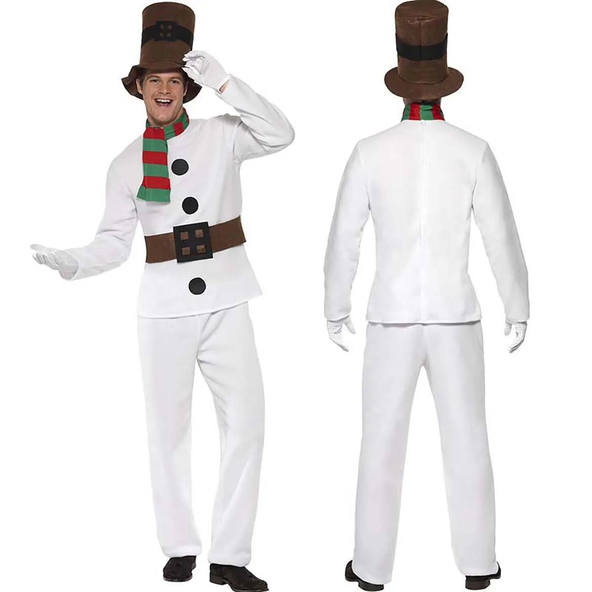 Adult Festival Carnival Christmas Men's Snowman Costume FCDR-021