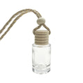 Luxury Mini Tube Frosted 12ml Clear Glass Cylinder Screw Cap Screen Printed Air Freshener Hanging Car Perfume Bottle
