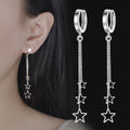 New Five Pointed Star Earrings Long Tassel Star Earrings