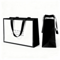 Custom Luxury Matte Shopping Paper Bags with Ribbon Handle Eco-Friendly Premium Retail & Gift Packaging for Clothing Boutique