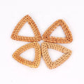 New Arrivals Triangle Shaped Rattan Craft Supply Earring Accessories Diy Making Rattan Triangle Accessories