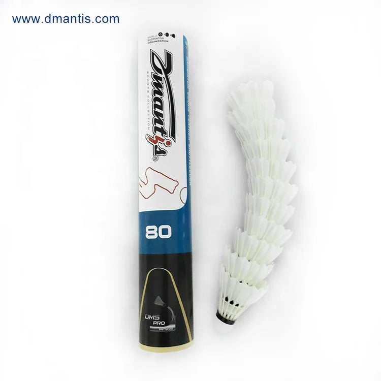 Ready to Ship Factory Class a Goose Feather Badminton Shuttlecock Tournament Grade White Durable Feather Sandwich Cork