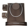 Clear Cubic Zircon 4 Pieces Jewelry Set Handmade Dainty Evening Dress Accessories Platinum Plating Gold-filled Jewelry BN8534