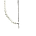 Wish Jewelry Fashion Elegant Baroque Natural Pearl Necklace Vintage 925 Sterling Silver Chain Waterdrop Necklace for Women