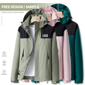Autumn Winter Outdoor Jackets 100% Polyester Waterproof Men's Jacket Customized logo Hooded Winter Jackets