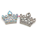 2026 Fashion Jewelry Design Crown Shape Metal Alloy Silver Plated Crystal Rhinestone Lapel Pin for Other Clothing Accessories