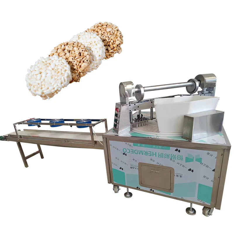 Rotary Snacks Puffed Rice Ball Making Molding Machine Round Crispy Rice Ball Rice Cereal Cake Forming Machine MegaBDM