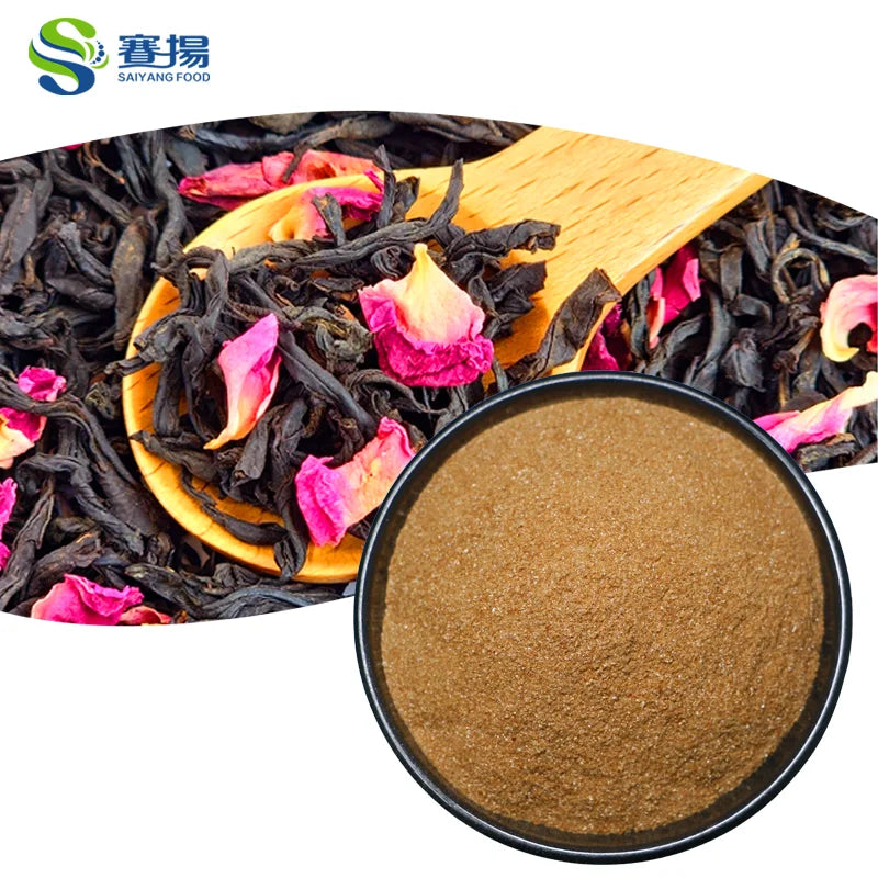 EU&NOP Organic Hot Sale Healthy Black Tea Powder Freeze Dried Rose Black Tea Powder
