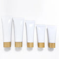 Plastic Green Squeeze Tube 50g 80g 120g Cosmetic Tubes Packaging Face Wash Tube With Bamboo Lids for Creams