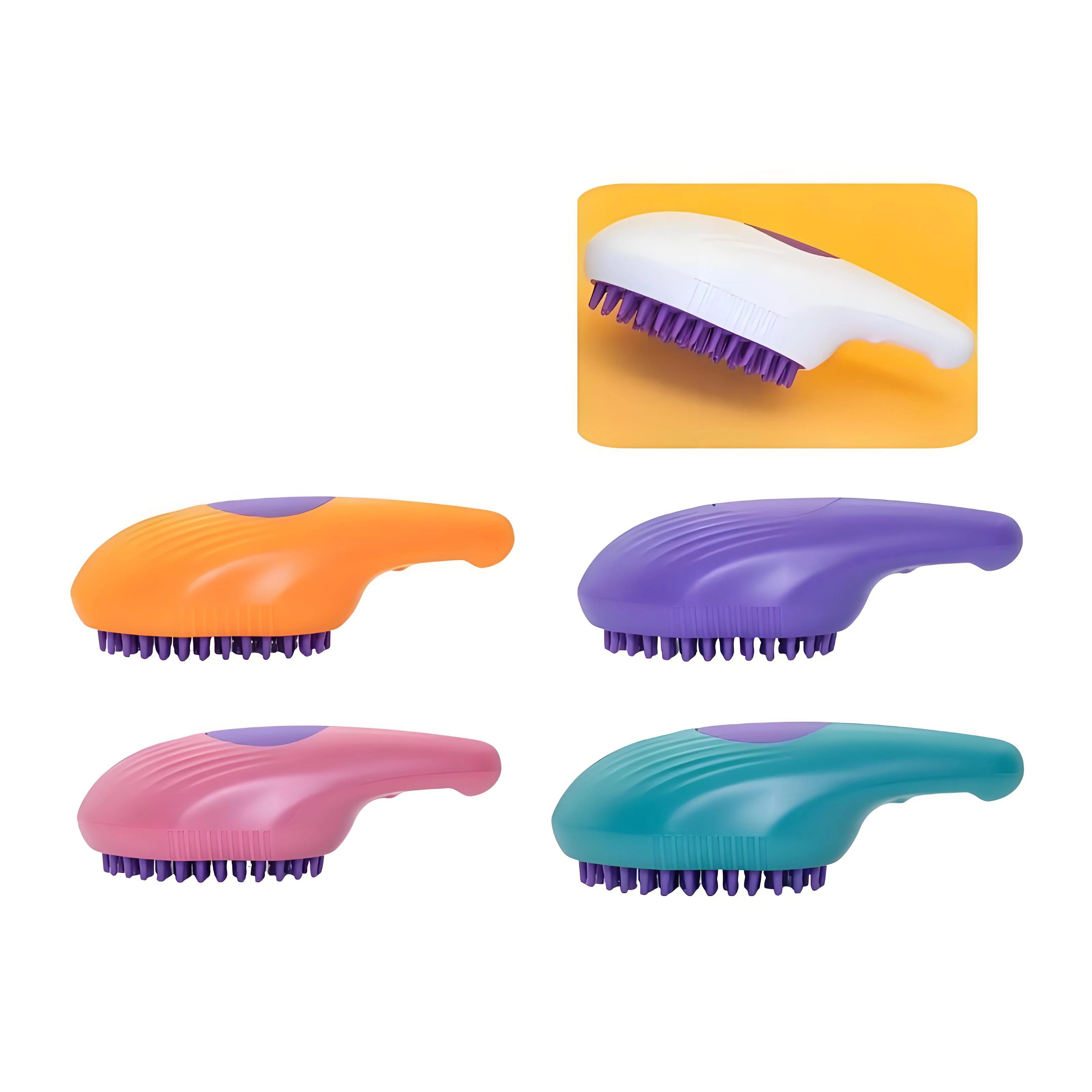 3 in 1 Steamy Pet Brush Self-cleaning Cat Spray Mist Grooming Comb Silicone Massage Dog Hair Remover Brush