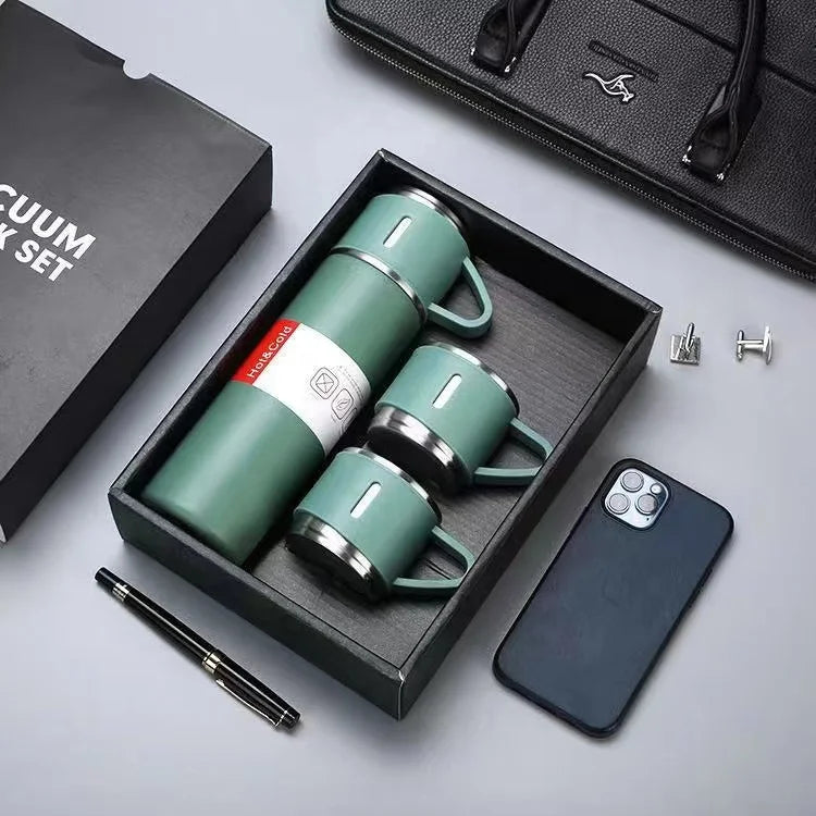 Wholesale 500ml Stainless Steel Insulated Thermos Cup Flask Vacuum Flasks Bottle Gift Set for Tea