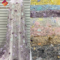 2025 Latest Design French Beads Lace Fabric 3D Floral Embroidered Tulle with Sequins Luxury 3D Flower Lace for Wedding Dresses