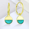 18K Gold Plated Hoop Earrings 925 Sterling Silver Enamel Custom Smart Android RFID CHIP NFC Huggie Earring for Women Jewelry