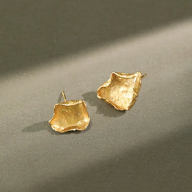 Newest Style S925 Sterling Silver Stud Earrings Asymmetrical Melted 18K Gold Designer Earrings Women Luxury Fashion Jewelry