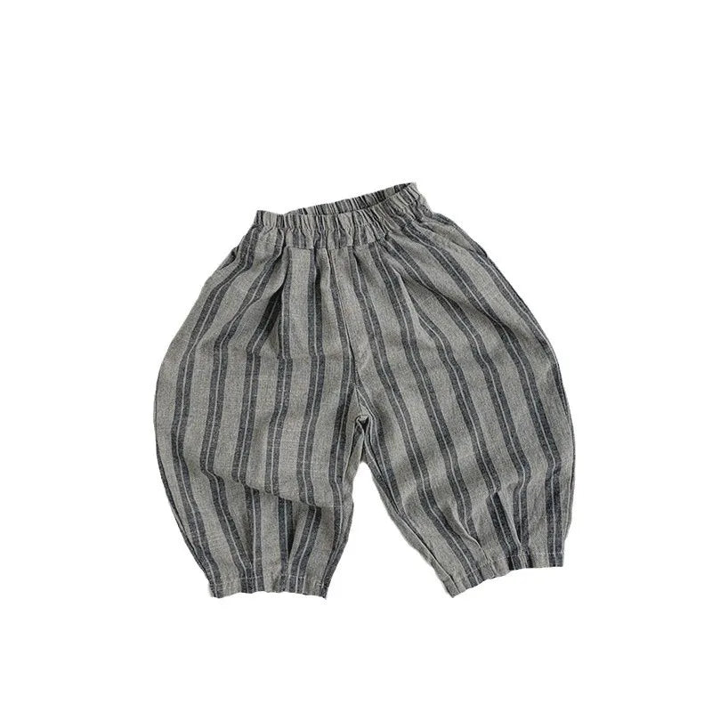 2025 Spring Summer Collection New Children's Pants for Boys Girls Korean Japanese Style Loose Casual Straight Pant for Kids