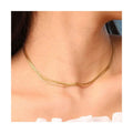 Chris April 316L Stainless Steel PVD Gold Plating Multiple Layers Bamboo String Chain Necklace
