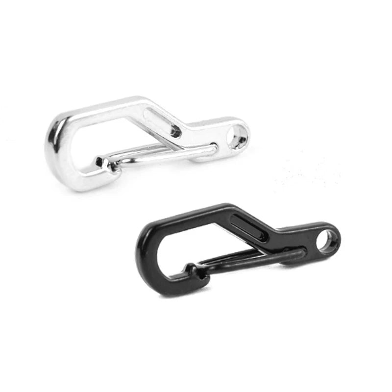 TEC Mini Tactical Spring Carabiner D Shaped Paracord Buckle EDC Backpack Clasp Snap Hook Keychain Water Bottle SF Clip